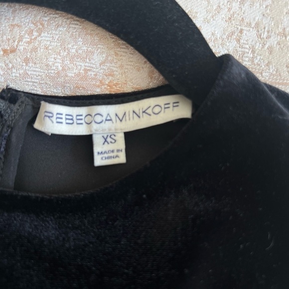 REBECCA MINKOFF VELVET DRESS SIZE XS - Picture 7 of 9